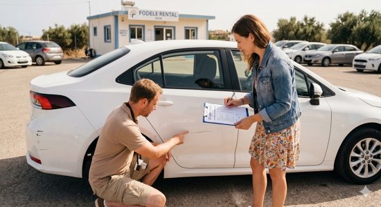 Check the car for existing marks